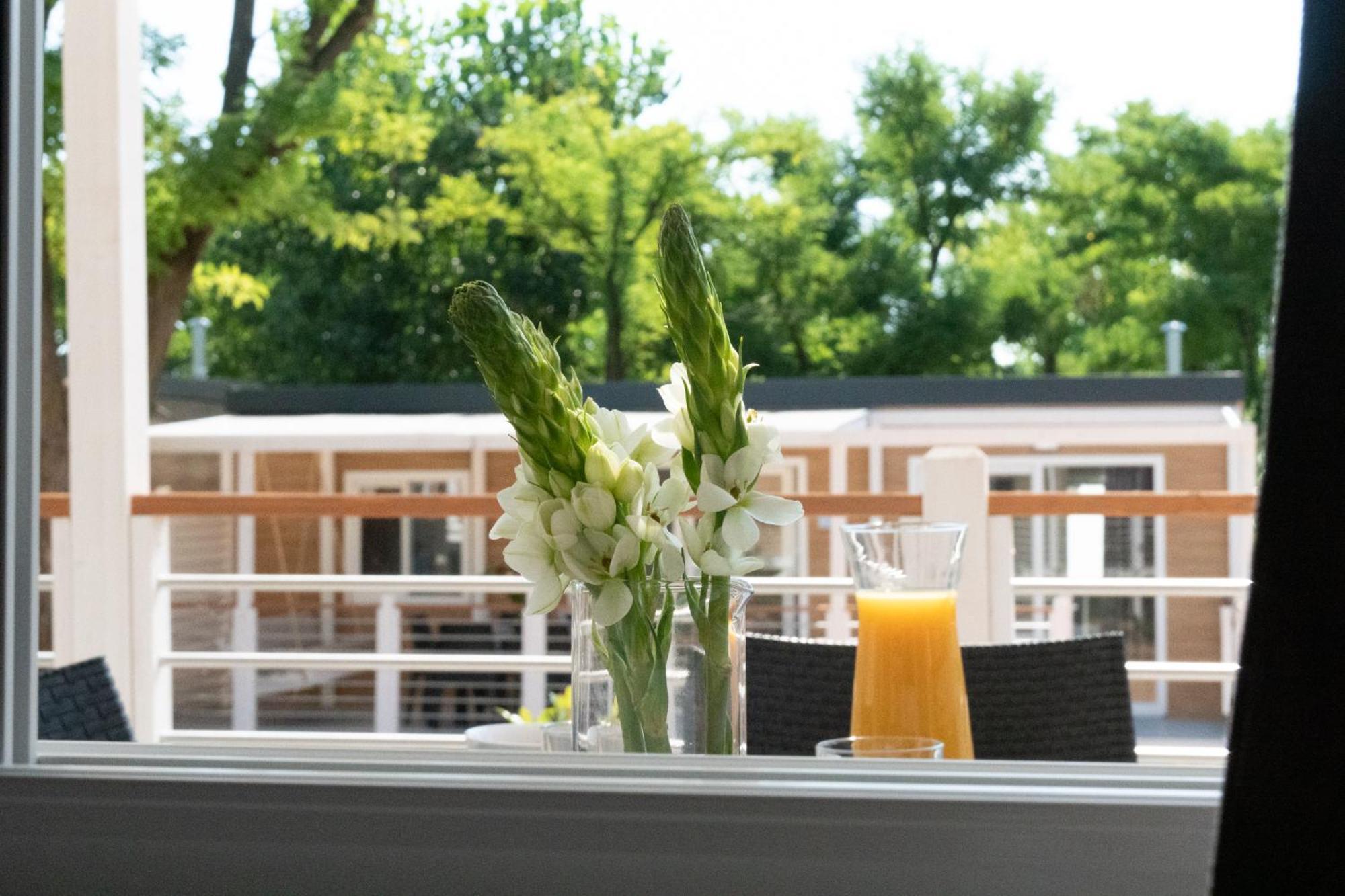Campeggio Europa Silvella ซานเฟลีเช เดล เบนาโก ภายนอก รูปภาพ The hotel's terrace